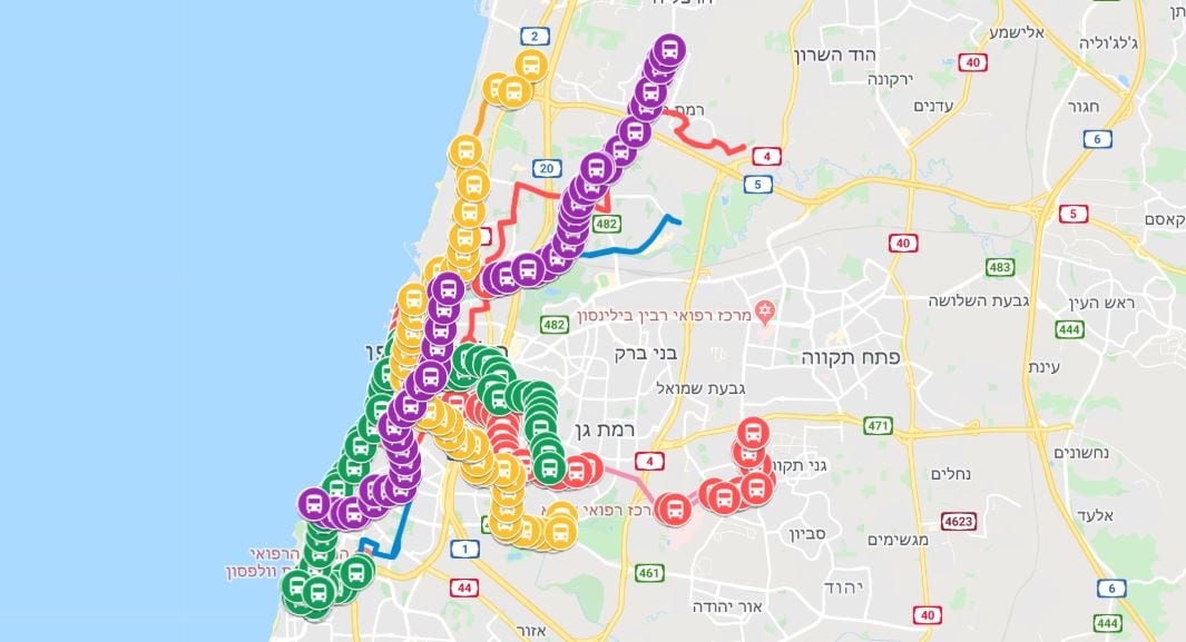 תחבורה ציבורית בשבת בתל אביב