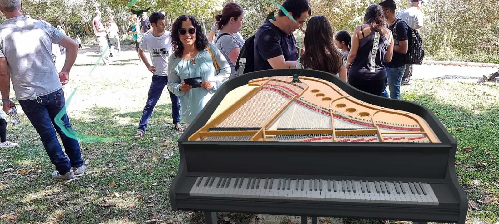 פסנתר בלב הטבע. תערוכה בגן הבוטני